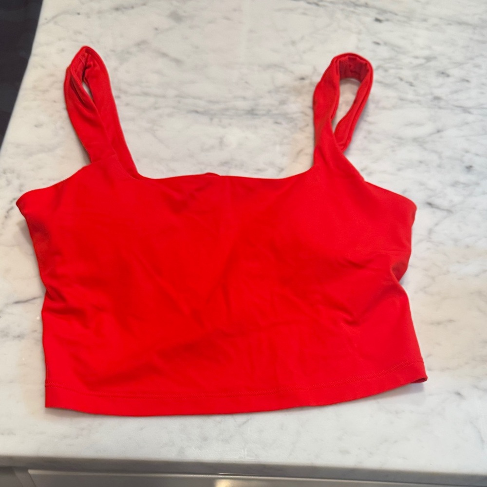 Athleta Bright Red Crop Top